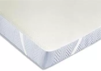 ZOLLNER Matratzenauflage 70x140cm, 100% Baumwolle, weiß