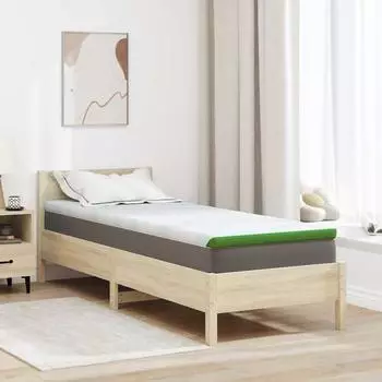 vidaXL Matratzenauflage wei&szlig; und gr&uuml;n 70x200cm Jacquard