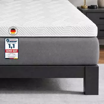 Komfortec 5-Zonen Gel-Matratzentopper 90x200cm H3/H4, 7cm (kmf-topper-gell-5zone-90x200+7)