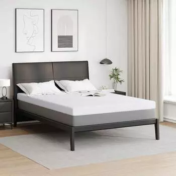 vidaXL Matratzenauflage 160x200cm, weiß, Jacquard