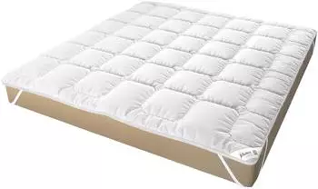 Jekatex Soft Touch Duo-Bed Topper Matratzenauflage 140x200cm, Hohlfaser, weiß