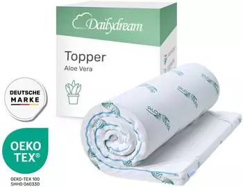 Dailydream Topper Edition Aloe Vera Memory Foam 140x200cm, 7cm (MWH-3174)