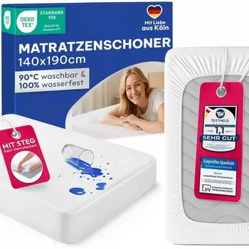 Blumtal Matratzenschoner wasserdicht 140x190cm, 2er-Pack (ZPG-007)