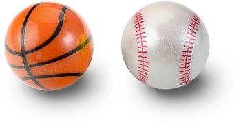 Perixx PERIPRO-303X2F Sport Trackball Lustiges Neuheitsdesign Baseball + Basketball