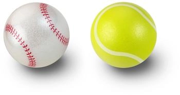 Perixx PERIPRO-303X2F Sport Trackball Lustiges Neuheitsdesign Baseball + Tennisball