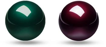 Perixx PERIPRO-303 2 Glossy 34mm Trackballs Set Glossy Red + Glossy Green