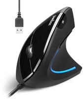 Perixx Vertikale Ergonomie-Maus USB-C schwarz Rechtsh&auml;nder Ergonomisches Design Maus