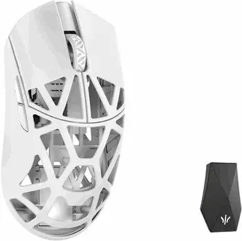 WLMouse Beast X Max White Magnesium Solid Side (Omron)