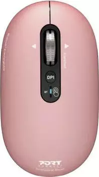 Port Designs Pure Color Bluetooth-Maus, kabellos, USB-C, rosa (910503)