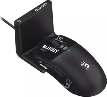 A4Tech Bloody R72 Pro Duo kabellose Maus 2,4G+USB, schwarz (A4TMYS47742)