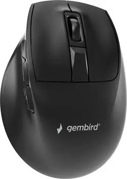 Gembird Ergonomische Maus Triple-mode, 9 Tasten, kabellos, schwarz (MUSW3-9B-01)