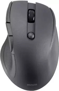 Deltaco Silent Bluetooth-Maus, 5 Tasten, 600-1200 DPI, schwarz (MS-906)