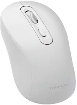 Vivanco VNITMOUSEBTW kabellose Maus, ergonomisch, leiser Klick, wei&szlig; (VNITMOUSEBTW)
