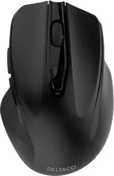 Deltaco OFFICE Wireless Silent Maus, ergonomisch, schwarz (MS-802)