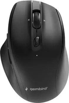 Gembird Ergo Dual-Mode kabellose Maus, 6 Tasten, schwarz (MUSW2-6B-02)