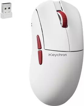 Keychron G4 8K kabellose Maus, weiß