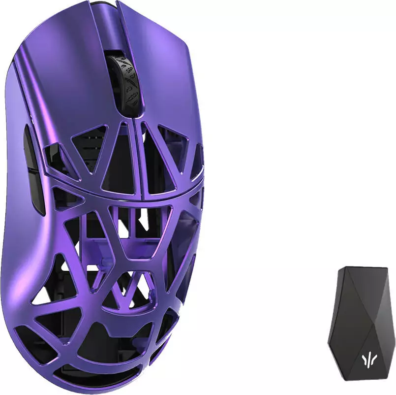 WLMouse Beast X Max Purple Magnesium Solid Side (Omron) Funkmaus