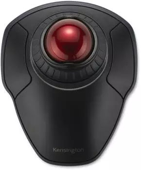 Kensington Orbit kabelloser Trackball mit Scrollring, schwarz-rot (K70990WW)