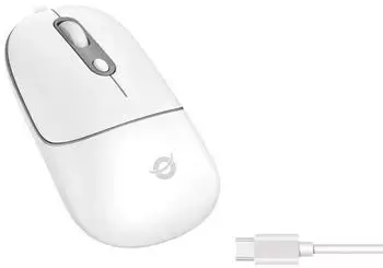 Conceptronic REGAS02W optische Maus USB-C, kabelgebunden, silent, wei&szlig; (REGAS02W)