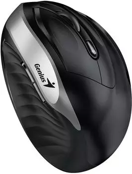 Genius Ergo 8250S Wireless Vertical Ergonomic Silent Mouse Silver Gray schwarz/silber, USB (31030031401)