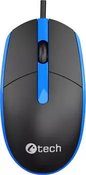 C-Tech WM-10B Wired Mouse schwarz/blau, USB