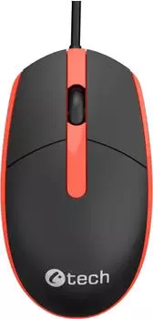 C-Tech WM-10R Wired Mouse schwarz/rot, USB