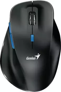 Genius Ergo 8230S BT Pro Ergonomic Wireless Silent Mouse schwarz/blau, USB/Bluetooth (31030051400)
