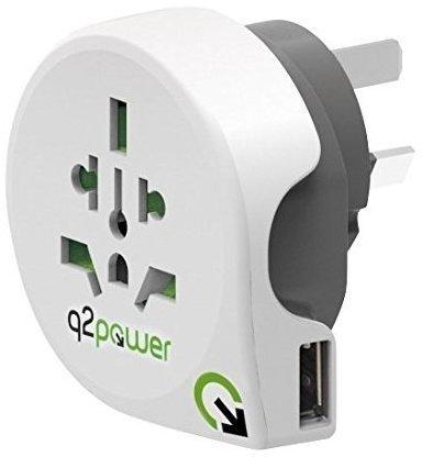 Odys q2power Single Plug Reiseadapter AUS mit USB