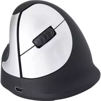 HE Ergo R-Go Kabellose Vertical Maus Linkshänder (schwarz/grau)