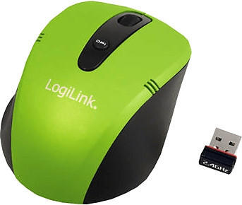 LogiLink Optische Mini Funk Maus 2.4 GHz (grün)