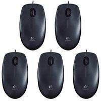 Logitech B100 Optical Mouse schwarz 5er Pack (910-003357)