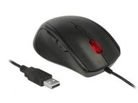 DeLock Maus ergonomisch optisch 5-Tasten Linksh&auml;nder USB-A