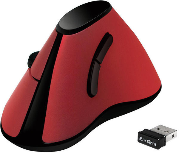 LogiLink Typhoon Wireless Ergonomic Vertical Mouse (red)