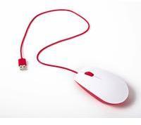 Raspberry offizielle Raspberry Pi Maus, rot/weiß