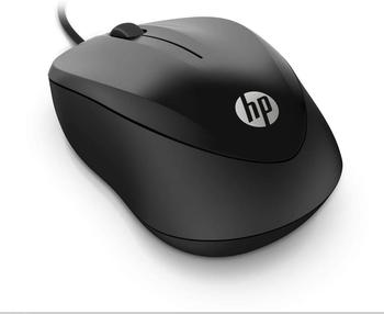 HP 1000 (4QM14AA) Maus mit Kabel (USB, 1,5m Kabel, 3 Tasten, Scrollrad) schwarz