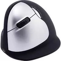 R-Go Maus HE ergonomische Maus links Bluetooth gro&szlig; schwarz/silber (RGOHELELAWL)