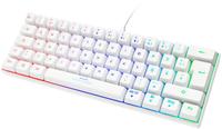 DELTACO GAMING Mini Gaming Tastatur GAM-075-W-DE mechanisch 60% wei&szlig;