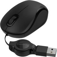 Sabrent Mäuse - Mini Reise, optische USB-Maus mit ausziehbarem Kabel (MS-OPMN)