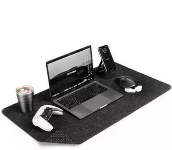 DELTAHUB Minimalistic Desk Mat L dunkelgrau
