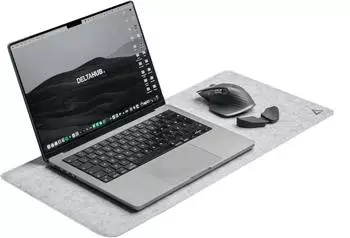 DELTAHUB Minimalistic Desk Mat S hellgrau