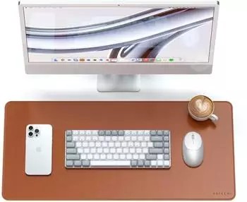 Satechi Vegan-Leather Premium Desk Mat, Braun (ST-LPDMN)