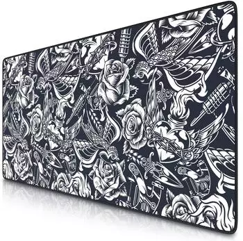 Titanwolf XXL Speed Gaming Mauspad 900x400mm, Rose Tattoo (4062861813355)