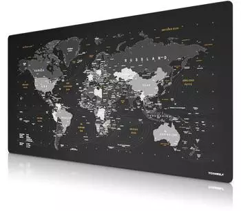 Titanwolf Gaming Mauspad XXXL 1600x800mm, Weltkarte, rutschfest (306589)