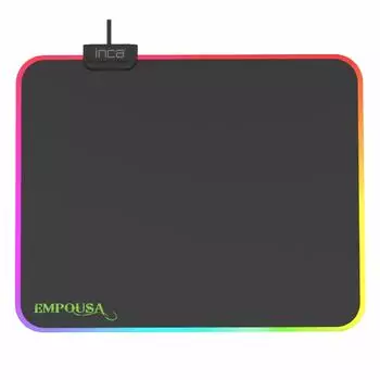 Inca IMP-024 Gaming-Mauspad RGB 7 LED, 320x270x3mm, schwarz (IMP-024)