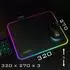 Inca IMP-024 Gaming-Mauspad RGB 7 LED, 320x270x3mm, schwarz (IMP-024)
