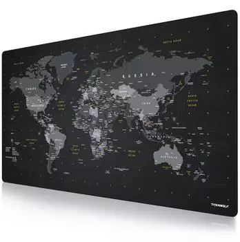 Titanwolf Gaming Mauspad XXXL 1500x800mm, Weltkarte (4062861808603)