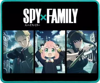 Konix Spy x Family Gaming-Mauspad 32x27cm, Mikrofaser, schwarz/blau