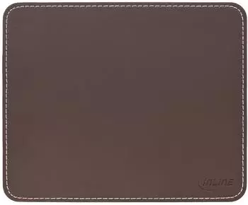 InLine Maus-Pad Premium Kunstleder, braun, 255x220x3mm (55459C)
