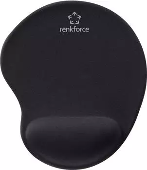Renkforce RF-5044650 Ergonomisches Mauspad, Gel-Handgelenkauflage, schwarz (RF-5044650)