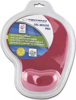 Esperanza Mauspad mit Gel-Handgelenkauflage, rot (EA137R)